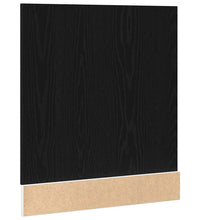 Geschirrspülerblende Schwarz Eichen-Optik 60x1,5x67 cm