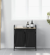 Wäschekorb 2 Fächer mit Ablage Sonoma-Eiche