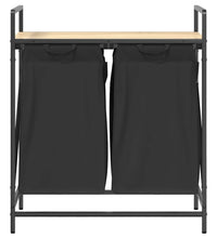 Wäschekorb 2 Fächer mit Ablage Sonoma-Eiche