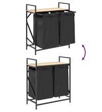 Wäschekorb 2 Fächer mit Ablage Sonoma-Eiche