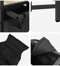 Wäschekorb 2 Fächer mit Ablage Sonoma-Eiche