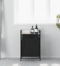 Wäschekorb 1 Fach mit Ablage Grau Sonoma