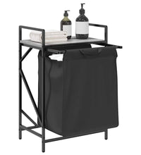 Wäschekorb 1 Fach mit Ablage Grau Sonoma