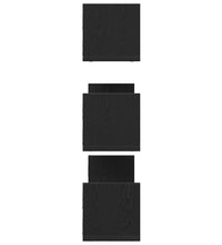 Wandregale 3 Stk. Schwarz Eichen-Optik 58x18x18cm Holzwerkstoff