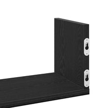 Wandregale 3 Stk. Schwarz Eichen-Optik 58x18x18cm Holzwerkstoff