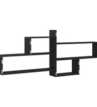 Wandregal Schwarz Eichen-Optik 167,5x18x68 cm Holzwerkstoff
