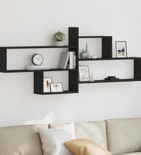 Wandregal Schwarz Eichen-Optik 167,5x18x68 cm Holzwerkstoff