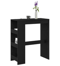 Bartisch mit Regal Schwarz Eichen-Optik 90x40x103,5 cm