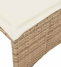 5-tlg. Garten-Sofagarnitur mit Kissen Beige Poly Rattan