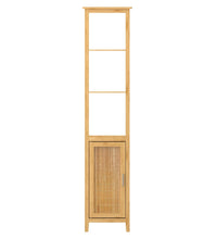 Hochschrank mit 3 Fächern Bambus 40x30x190 cm
