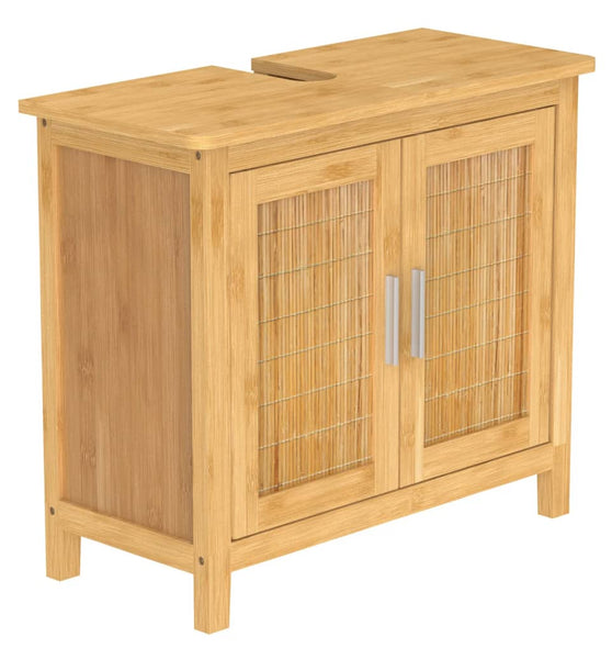 Waschbeckenunterschrank Bambus 67x28x60 cm