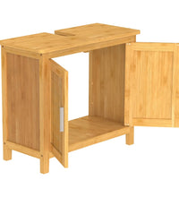 Waschbeckenunterschrank Bambus 67x28x60 cm