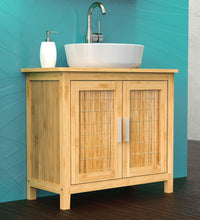 Waschbeckenunterschrank Bambus 67x28x60 cm