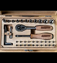 Brüder Mannesmann 41-tlg. Steckschlüssel-Set Bambus-Werkzeugkoffer