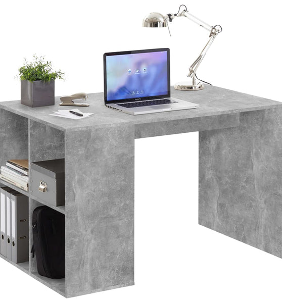 FMD Schreibtisch mit Regal 117×73×75 cm Betonoptik