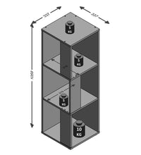 FMD Eckregal mit 6 Seitenfächern Eichenoptik