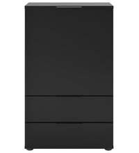 FMD Kommode mit Schublade und Tür 49,7x31,7x81,3 cm Schwarz