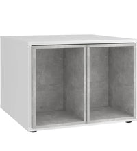 Couchtisch mit 2 Beistelltischen 67,5x67,5x50 cm Weiß Beton-Optik
