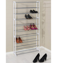 Schuhregal für 40 Paar Schuhe Wellenform Weiß