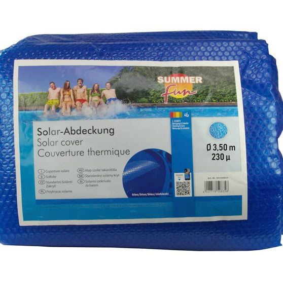 Summer Fun Sommer Poolabdeckung Solar Rund 350 cm PE Blau