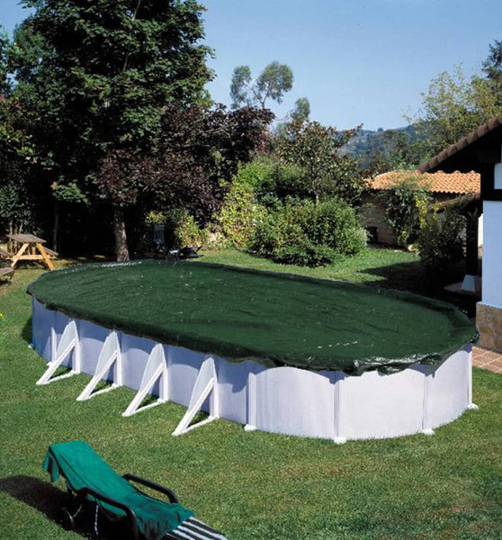 Summer Fun Winter-Poolabdeckung Oval 800 cm PVC Grün