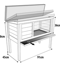 Kaninchenstall Bunny 90 91x45x70 cm Braun
