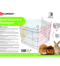 Kaninchen-Laufstall Pentagon 5-tlg. 90x60 cm Mehrfarbig