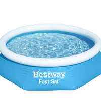 Fast Set Aufblasbarer Swimmingpool Rund 244x66 cm
