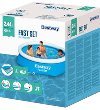 Fast Set Aufblasbarer Swimmingpool Rund 244x66 cm