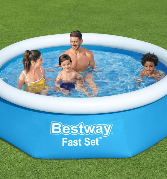 Fast Set Aufblasbarer Swimmingpool Rund 244x66 cm