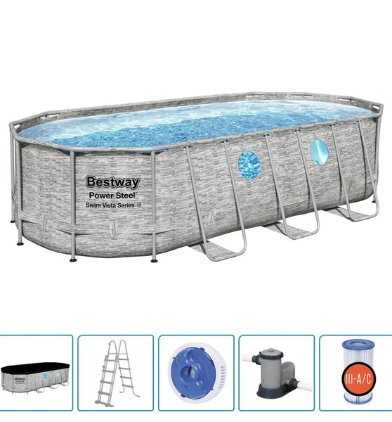 Power Steel Swim Vista Series Pool Set 549x274x122 cm