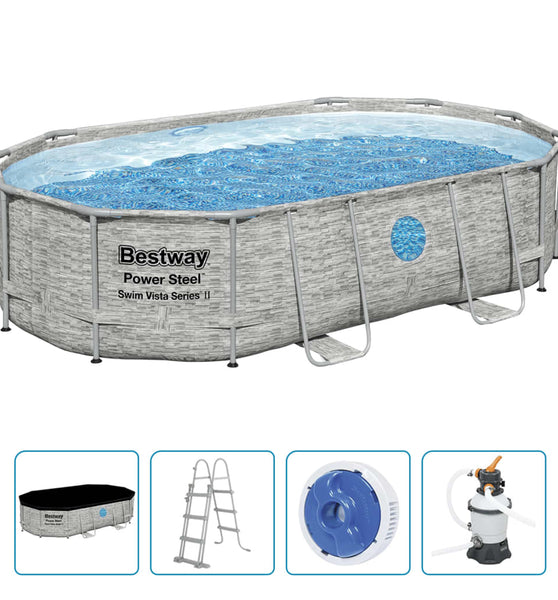 Power Steel Pool-Set 488x305x107 cm