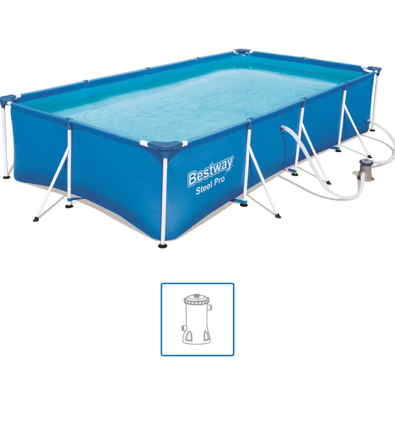 Steel Pro Swimmingpool-Set Rechteckig 400×211×81 cm 56424