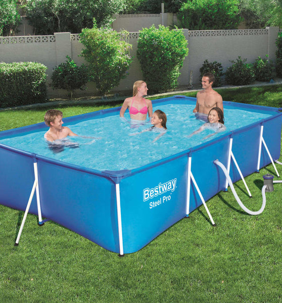 Steel Pro Swimmingpool-Set Rechteckig 400×211×81 cm 56424