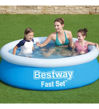 Fast Set Aufblasbarer Pool Rund 183x51 cm Blau