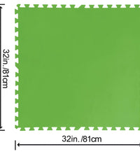 Flowclear Pool Bodenschutzmatten 9 Stk. Grün 5,47 m²