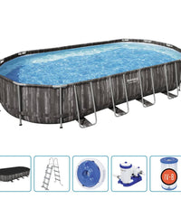 Swimmingpool-Set Oval 7,32x3,66x1,22 m