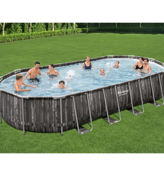 Swimmingpool-Set Oval 7,32x3,66x1,22 m