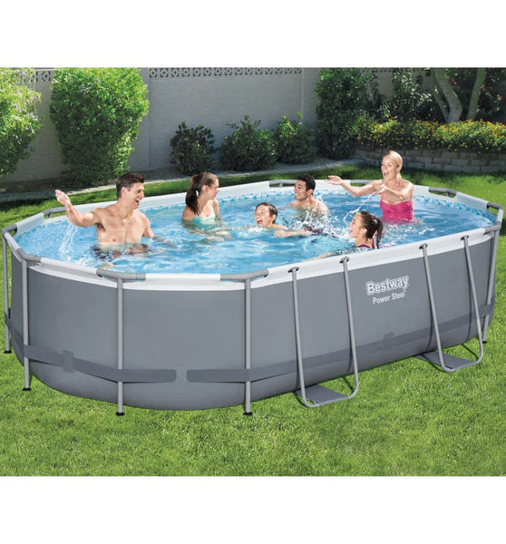 Bestway Power Stahlrahmen-Pool Set 488x305x107 cm