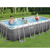 Power Steel Swimmingpool-Set Rechteckig 488x244x122 cm