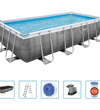 Power Steel Swimmingpool-Set Rechteckig 549x274x122 cm