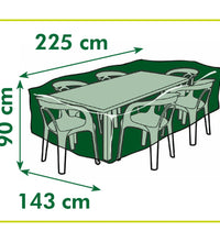 Nature Gartenmöbel-Abdeckung für rechteckige Tische 225x143x90 cm