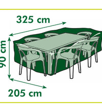 Nature Gartenmöbel-Abdeckung für rechteckige Tische 325x205x90 cm