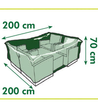 Nature Gartenmöbelabdeckung für niedrigen Tisch Stühle 200x200x70 cm