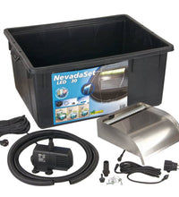 Ubbink Wasserfall-Set Nevada 30cm mit LED-Beleuchtung Edelstahl