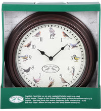 Esschert Design Uhr mit Vogelgezwitscher