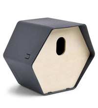 Vogelhäuschen Hive 2 19x23x20 cm Ovales Loch Anthrazit