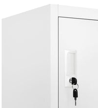 Schließfachschrank mit 6 Fächern Stahl 90x45x180 cm Grau