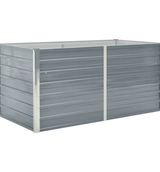 Hochbeet 160 x 80 x 77 cm Verzinkter Stahl Grau