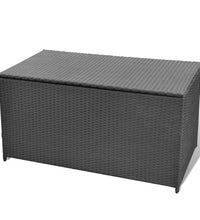 Garten-Auflagenbox Schwarz 120x50x60 cm Poly Rattan